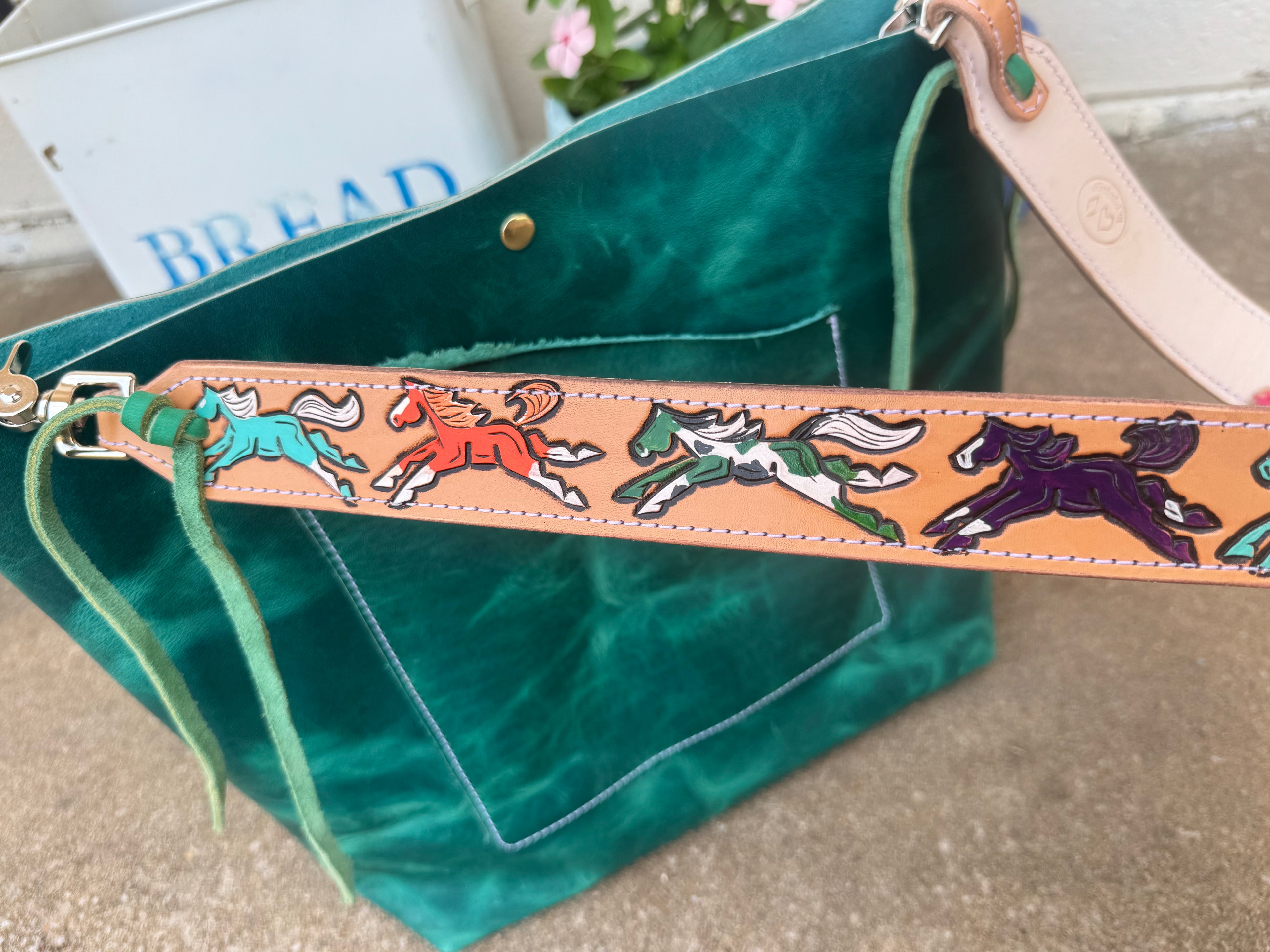 Green Wild Pony Bucket Tote