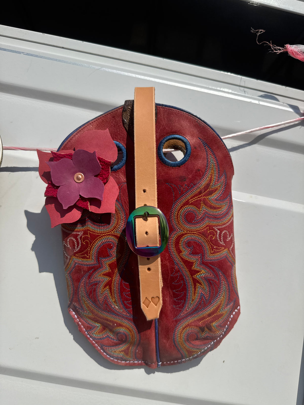 Boot Top Saddle Bag- Red