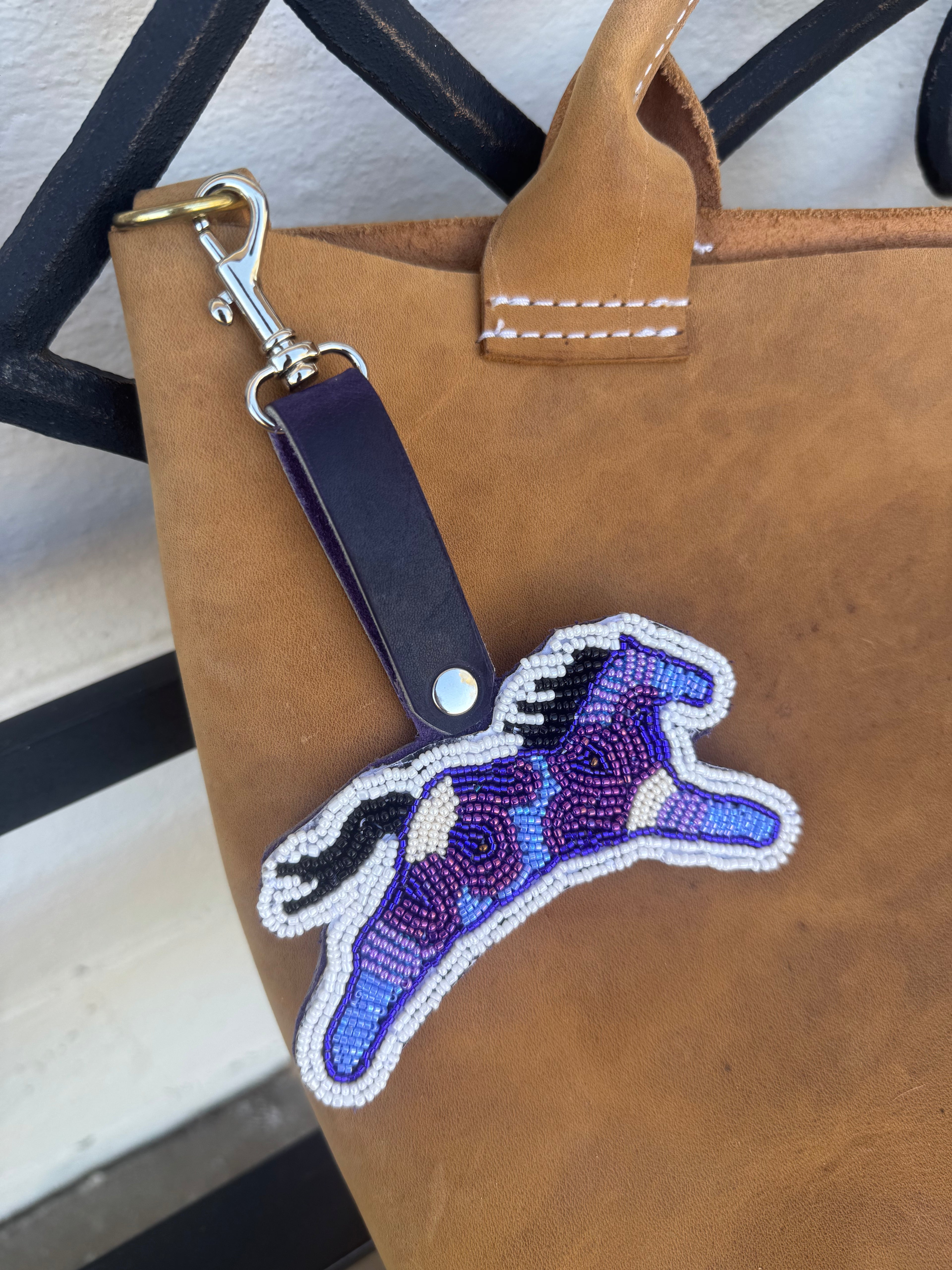 Purple Pony Beaded Charm