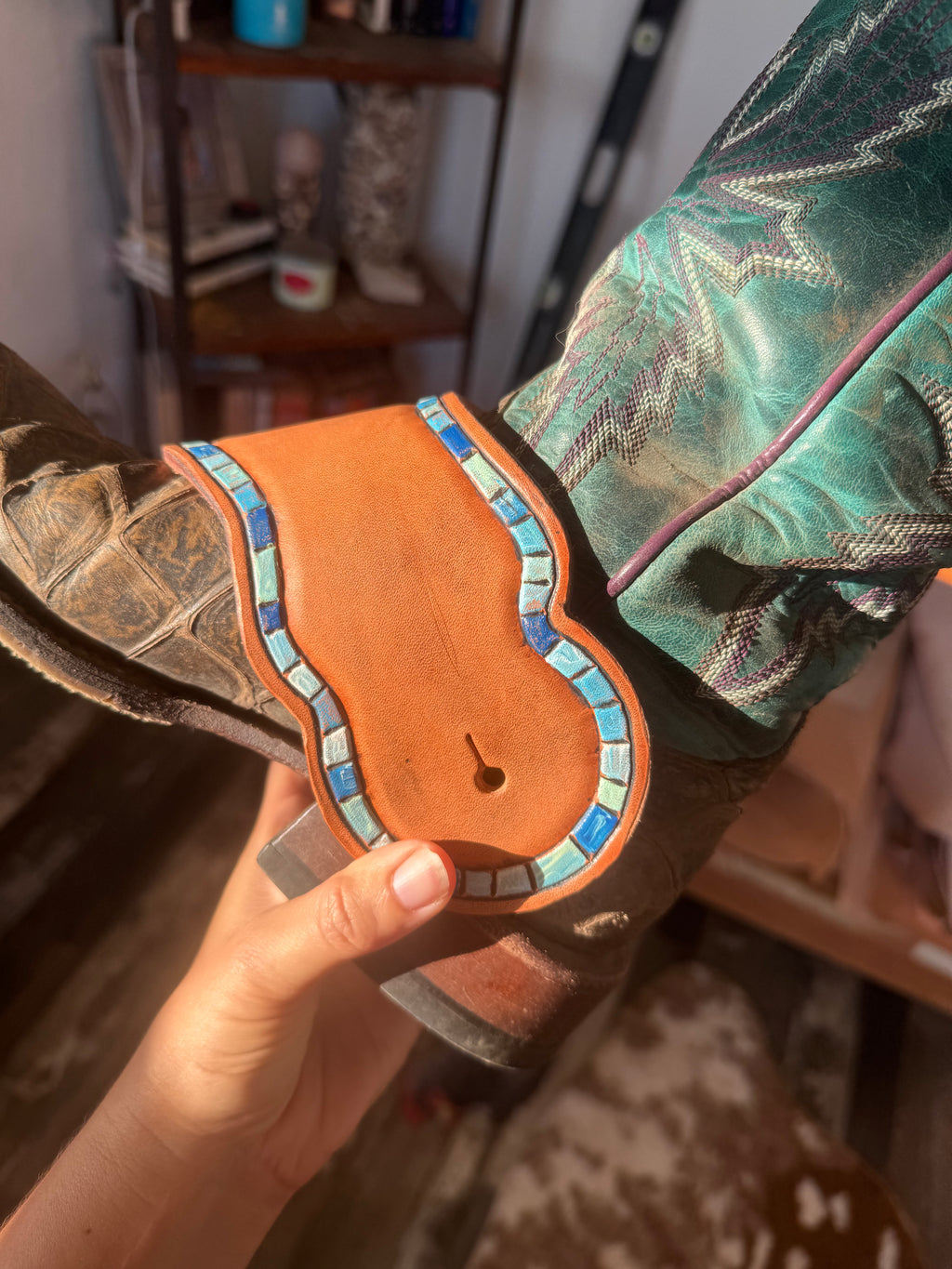 Lapis Stone Spur Straps