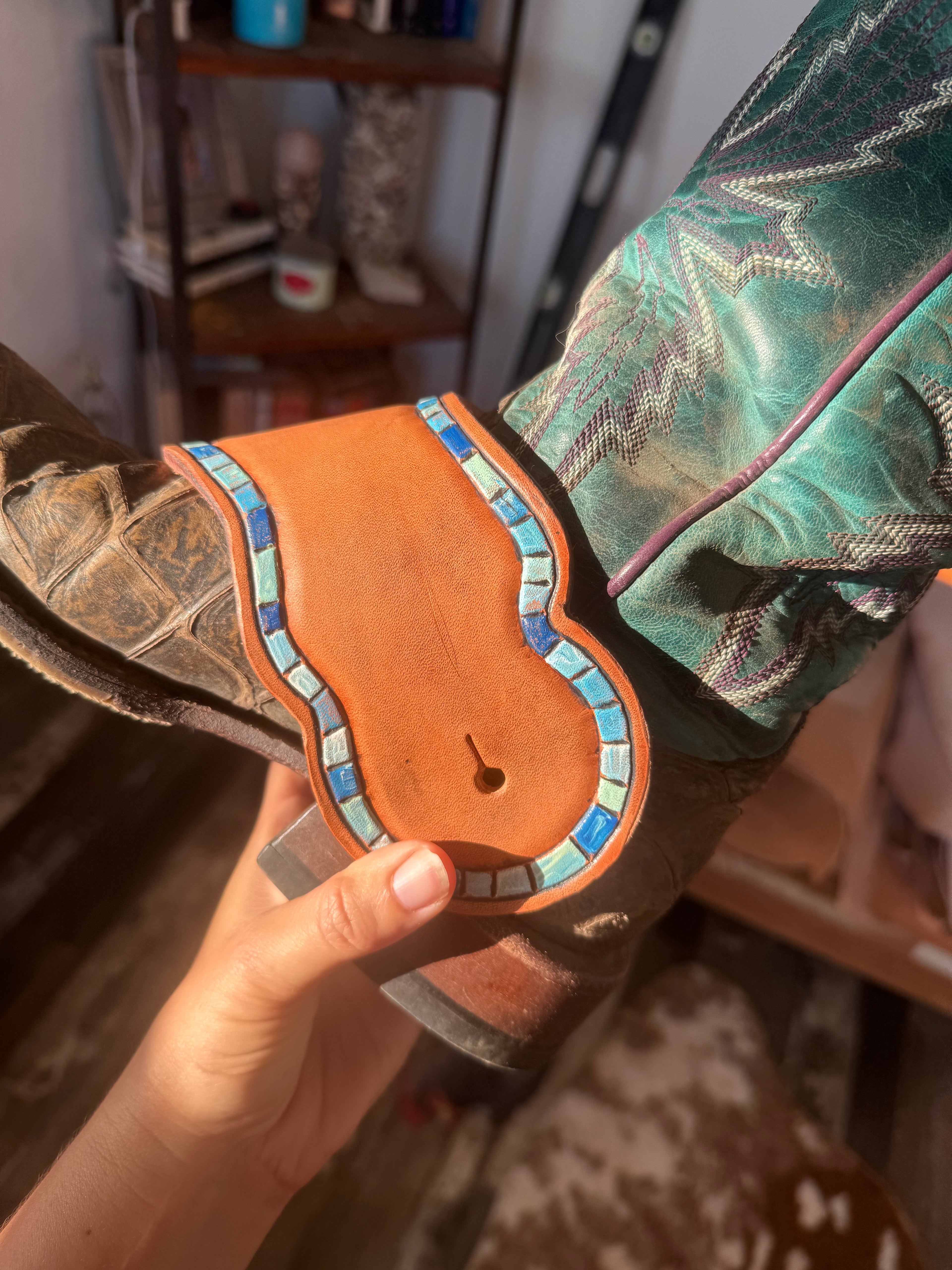 Lapis Stone Spur Straps