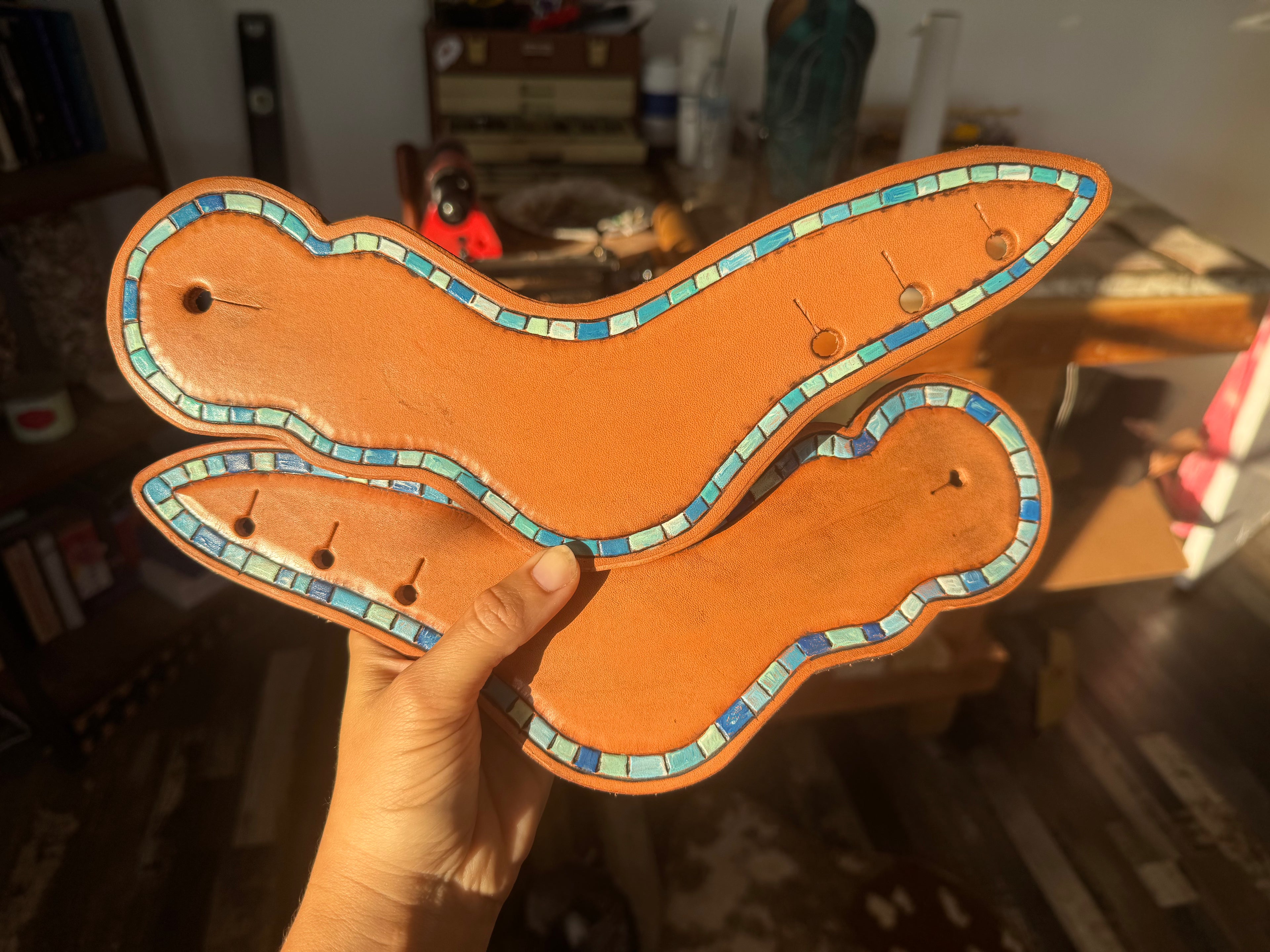 Lapis Stone Spur Straps