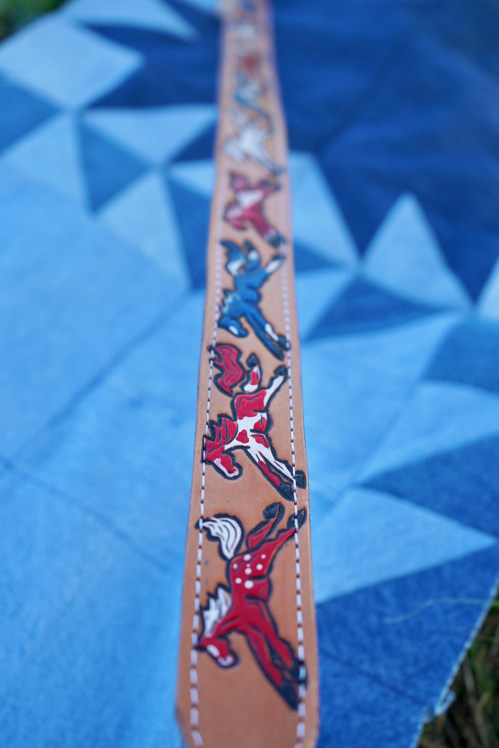 Red White & Ponies Purse Strap