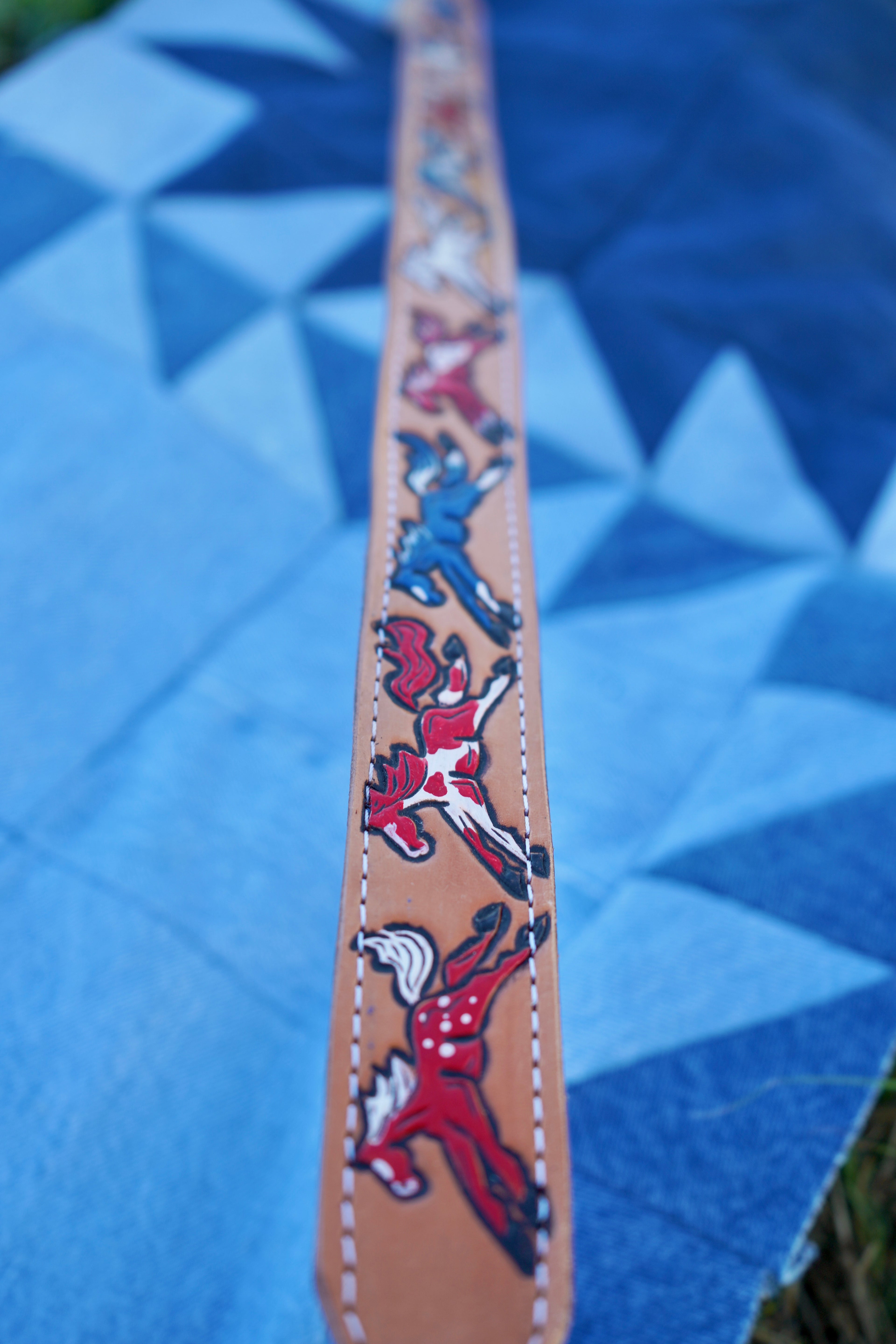 Red White & Ponies Purse Strap