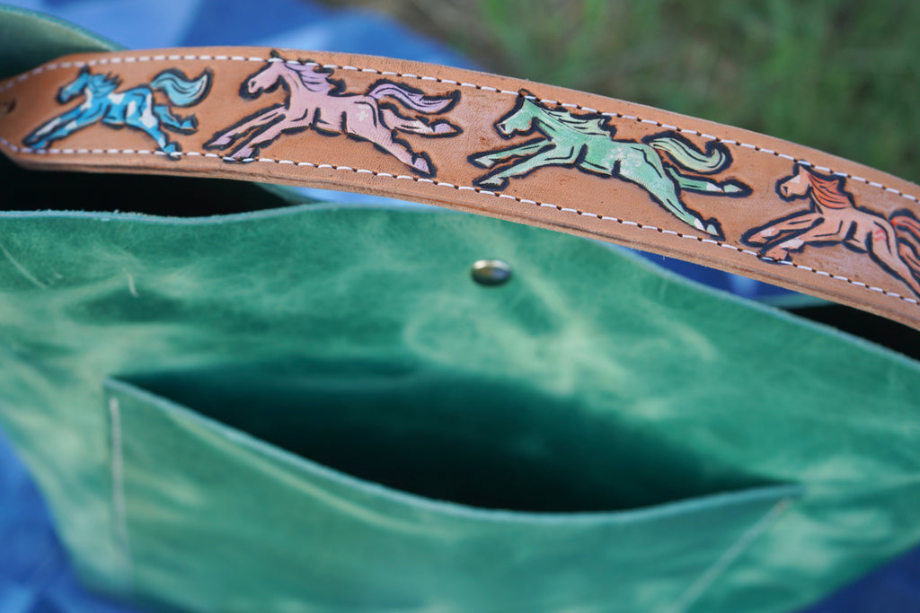 Spring Ponies Large Bucket Tote