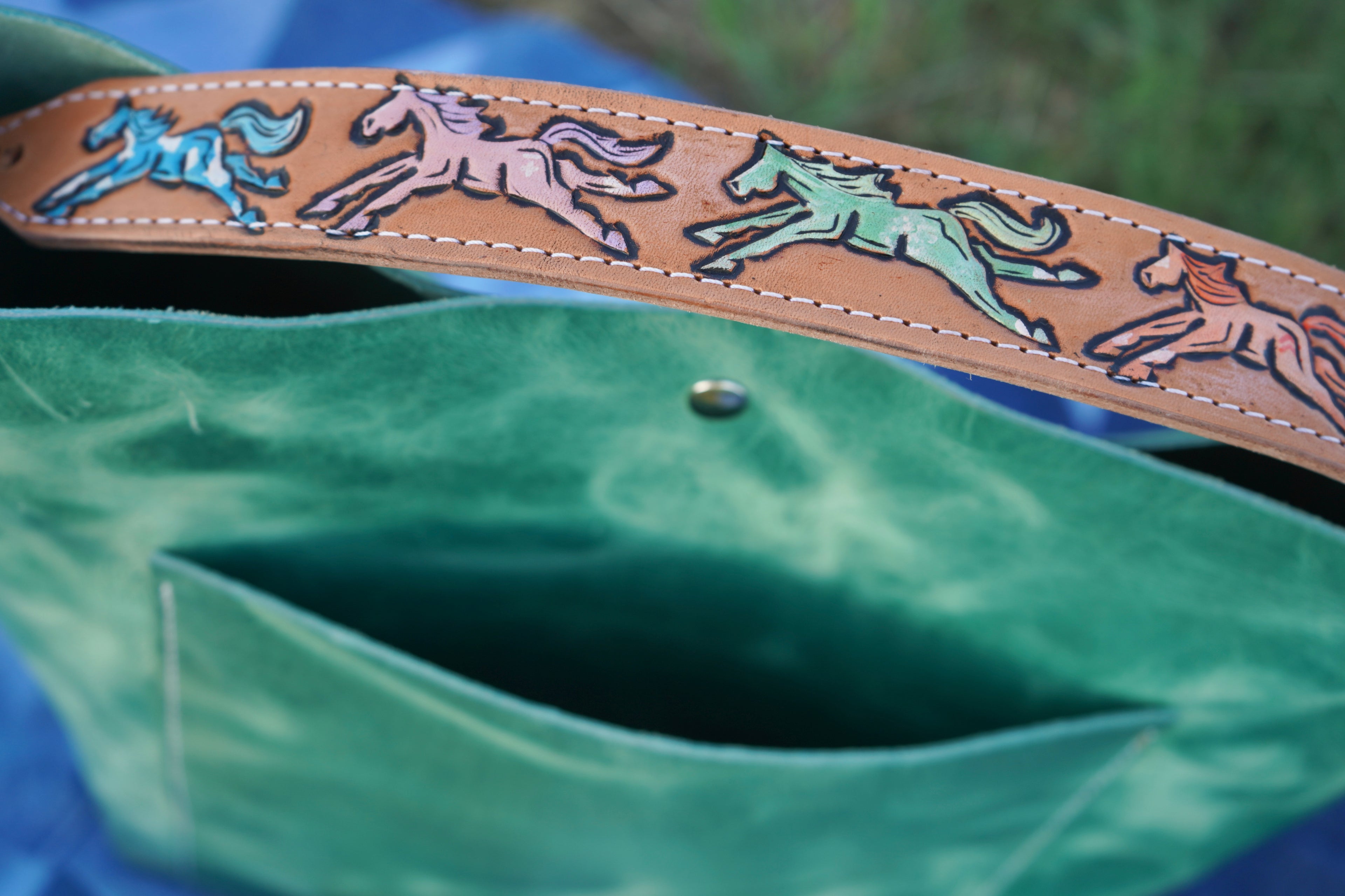 Spring Ponies Large Bucket Tote
